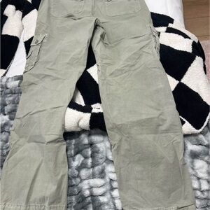 American Eagle Outfitters Women's Wide Leg Pants - Olive